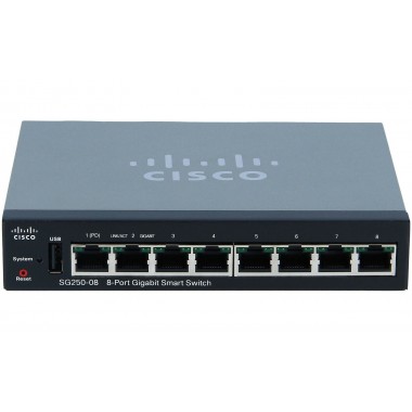 Коммутатор Cisco SG100D-08P-EU